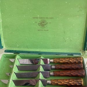Sheffield vintage stainless steak knifes